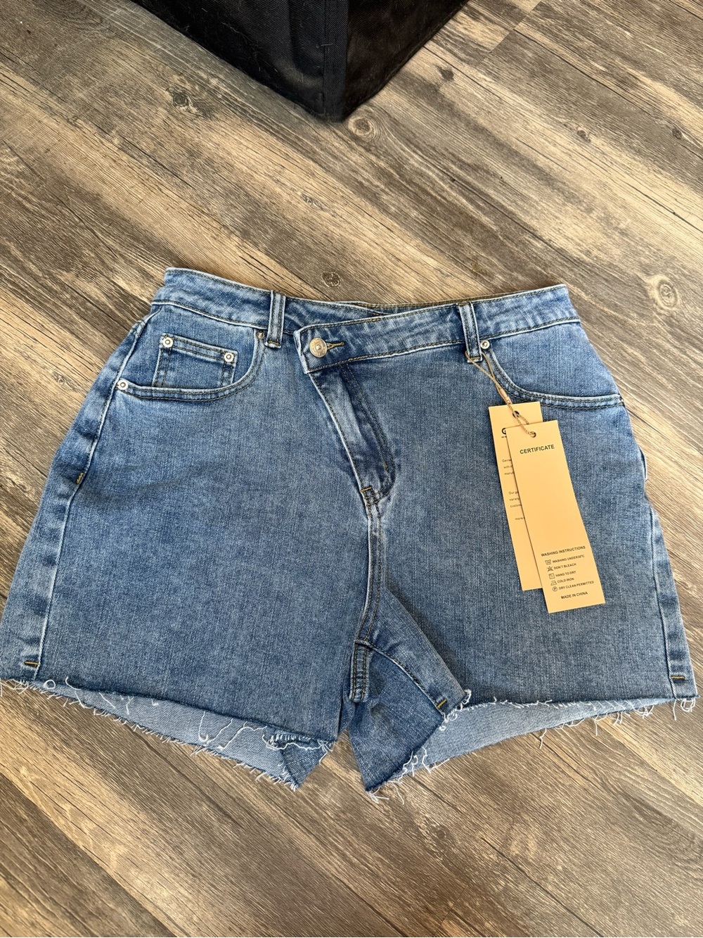 Denim Cutoff Shorts in Blue